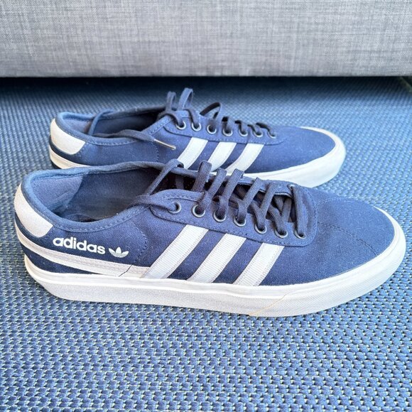 Adidas Daily 3.0 Navy Blue Canvas Stripe Sneaker Low Top Men's 10.5 - Pre-owned - Picture 5 of 10